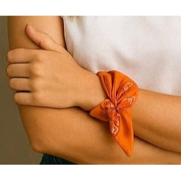 Green Yellow Orange Colorful Bandanas 21x21 Inch Square Western Style Scarves Se - Picture 8 of 10